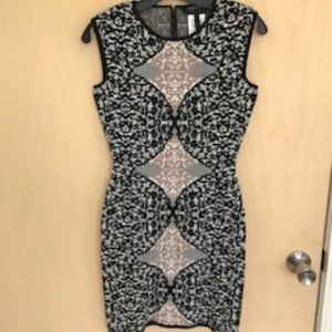 Patterned Bodycon Knit Dress